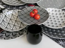 Set bicchieri Happy Hour Shiny Black 6 pezzi 370 ml in vetro