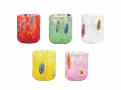 Set 6 Bicchieri Liquore Murrine assortiti