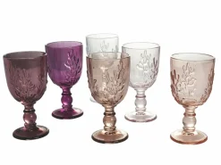 Set calici Coral Shades of Pink 6 pezzi 340 ml in vetro