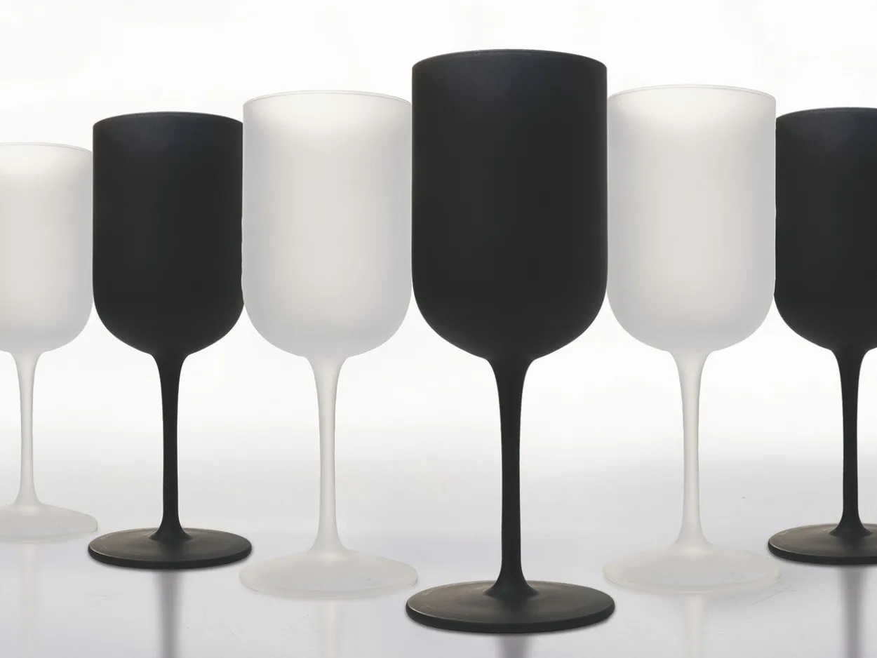 Set calici Masai Black Set 6 pezzi 450 ml in vetro frosted