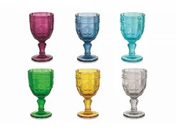 Set calici vino Syrah 6 pezzi assortiti in vetro