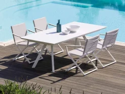 Set da giardino Daisy con 4 Sedie Fellini