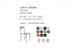 Set da pranzo Daisy con 6 Sedie Mogan