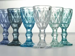 Set liquorini Prisma Shades of Blue 6 pezzi 45 ml in vetro