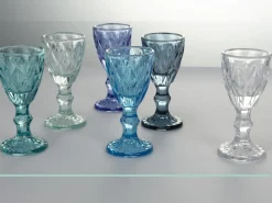 Set liquorini Prisma Shades of Blue 6 pezzi 45 ml in vetro