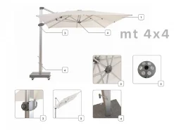 Set Ombrellone Zeus 4x4