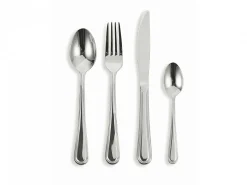 Set posate Antique 24 pezzi in acciaio silver lucido