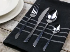 Set posate Cut 24 pezzi in acciaio silver lucido