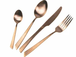 Set posate Cut 24 pezzi in acciaio copper opaco