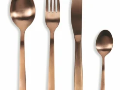 Set posate Lexington 24 pezzi in acciaio opaco copper
