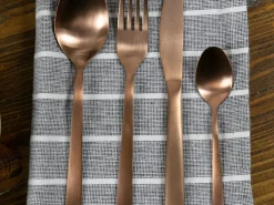 Set posate Lexington 24 pezzi in acciaio opaco copper