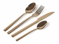 Set posate Lexington 24 pezzi in acciaio lucido copper
