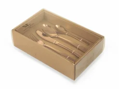 Set posate Madison 24 pezzi in acciaio copper lucido