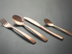 Set posate Madison 24 pezzi in acciaio copper lucido