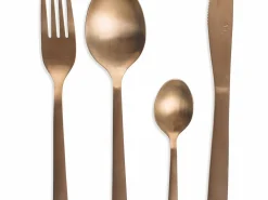 Set posate Modern 24 pezzi in acciaio copper lucido