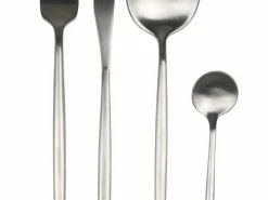 Set posate Preciosa 24 pezzi in acciaio silver opaco