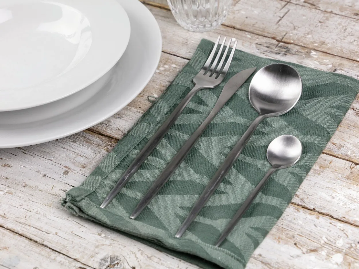 Set posate Preciosa 24 pezzi in acciaio silver opaco