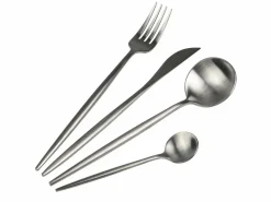 Set posate Preciosa 24 pezzi in acciaio silver opaco