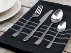 Set posate Round 24 pezzi in acciaio silver opaco