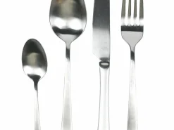 Set posate Round 24 pezzi in acciaio silver opaco