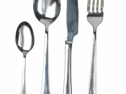 Set posate Round 24 pezzi in acciaio silver lucido