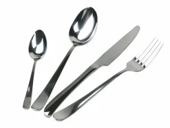 Set posate Round 24 pezzi in acciaio silver lucido