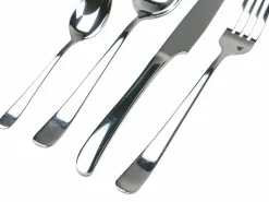Set posate Round 24 pezzi in acciaio silver lucido