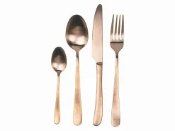 Set posate Round 24 pezzi in acciaio copper opaco