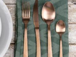 Set posate Stone 24 pezzi copper opaco in acciaio