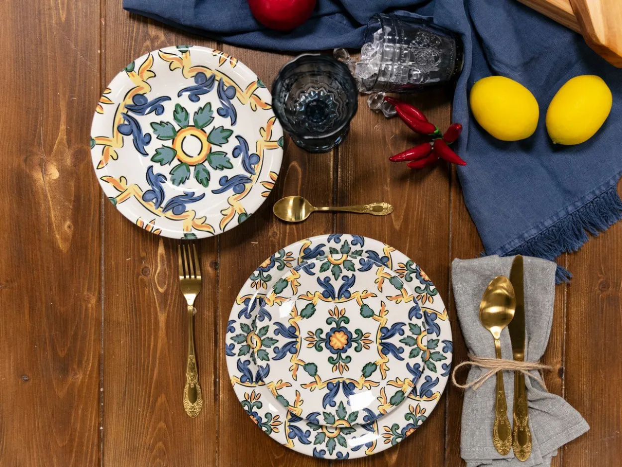 Set posate Stylo 24 pezzi in acciaio oro lucido