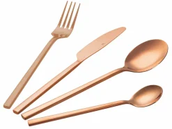 Set posate Stylo 24 pezzi in acciciao oro rosa lucido