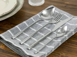 Set posate Times 24 pezzi in acciaio opaco silver