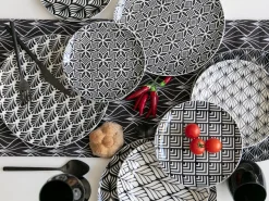 Set posate Times 24 pezzi in acciaio opaco nero