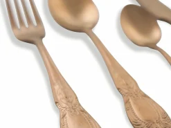 Set posate Wonderland 24 pezzi in acciaio satinato copper