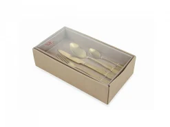 Set Posate Wonderland 24 pezzi oro satinato