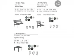 Set Salotto da giardino Alice