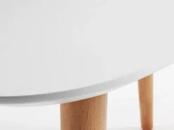 Set 2 tavolini Bro legno naturale, laccato bianco