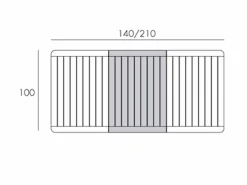 Set tavolo Alloro 140/210 con 6 poltrone Palma