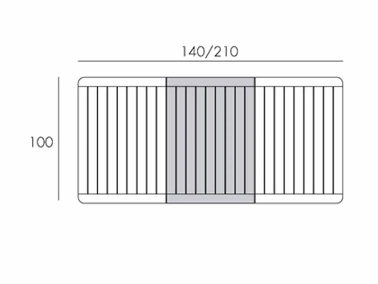 Set tavolo Alloro 140/210 con 6 poltrone Palma