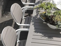 Set tavolo Alloro 140/210 con 6 poltrone Palma