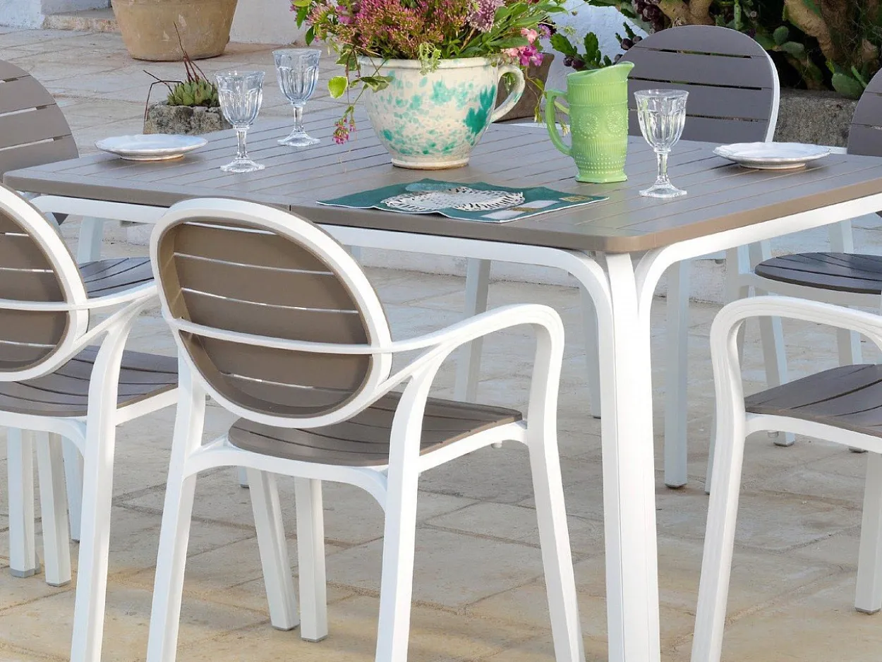 Set tavolo Alloro 140/210 con 6 poltrone Palma