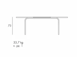 Set tavolo Alloro 140/210 con 6 poltrone Palma