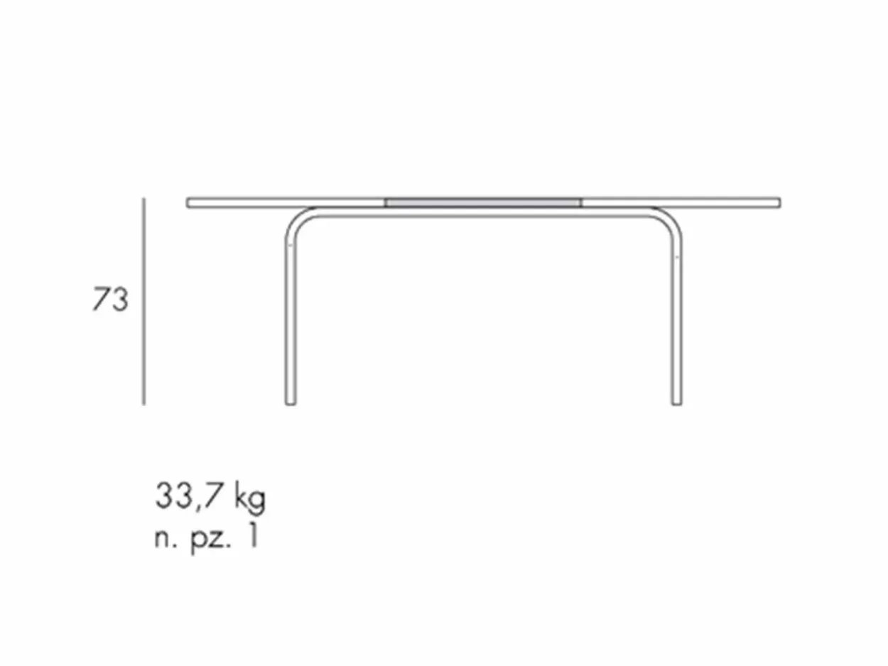 Set tavolo Alloro 140/210 con 6 poltrone Palma
