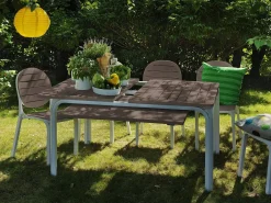 Set tavolo Alloro 140/210 con 4 sedie Erica