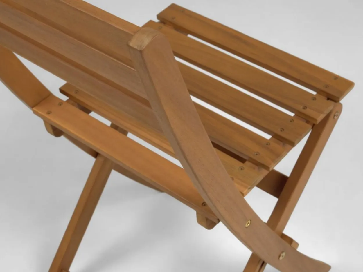 Set tavolo e 2 sedie pieghevoli Ellis in legno