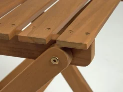 Set tavolo e 2 sedie pieghevoli Ellis in legno