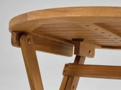 Set tavolo e 2 sedie pieghevoli Ellis in legno