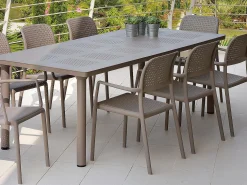 Set tavolo Libeccio 160/220 con 6 sedie Bora