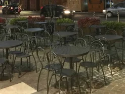 Set Tavolo Posillipo 80 con 4 Sedie Malena