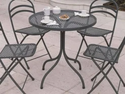 Set Tavolo Posillipo 80 con 4 Sedie Lessie